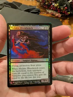 Magic: The Gathering Malakir Bloodwitch Rare Zendikar Creature Black Foil - Image 1