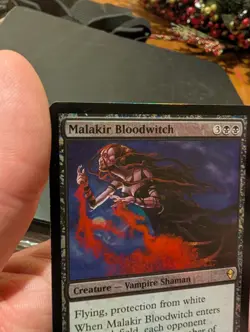 Magic: The Gathering Malakir Bloodwitch Rare Zendikar Creature Black Foil - Image 2