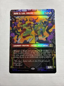 Raph & Leo, Sibling Rivals (Showcase) TMNT Foil MTG Plus Bonus Rare!!! - Image 1