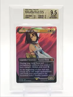 YUNA, HOPE OF SPIRA 2025 FINAL FANTASY BORDERLESS SURGE FOIL BGS 9.5 Q1404 - Image 1