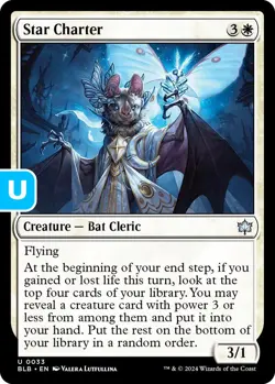MTG Star Charter Bloomburrow Uncommon Creature Bat Cleric NM - Image 1