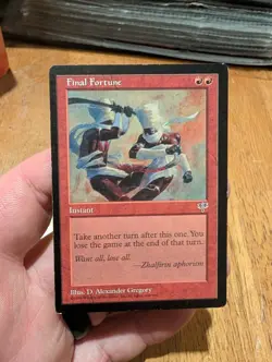 Magic: The Gathering Final Fortune Instant 1996 Red D. Alexander Gregory Regular - Image 1