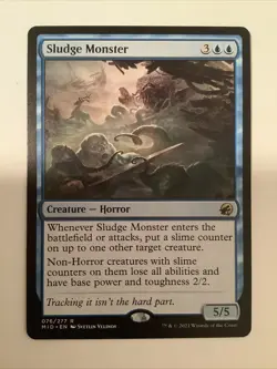 Sludge Monster - MTG Midnight Hunt MID 076/277 - Rare Creature Horror - Image 1