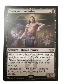 MTG SNC: Tenacious Underdog (Creature Human Warrior) 097/281 Regular Rare - Image 1