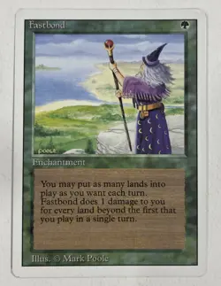Fastbond Revised LP Light Play MTG Magic The Gathering B - Image 1