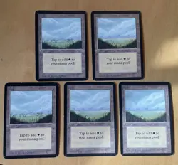 5 MTG Alpha Edition Plains - 1993 Vintage Magic the Gathering - Image 1