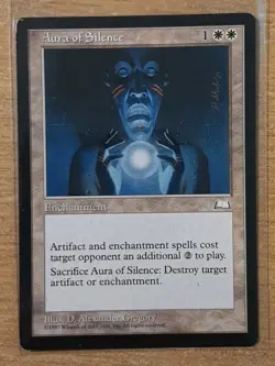 1997 MAGIC THE GATHERING WEATHERLIGHT AURA OF SILENCE TD25 - Image 1