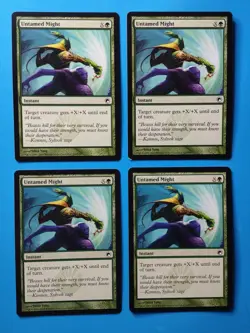 MTG 4x Untamed Might x4 LP Scars of Mirrodin Magic Playset - Image 1