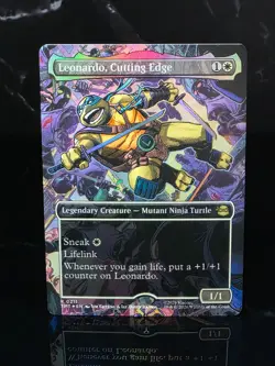 MTG Leonardo, Cutting Edge (Borderless) Foil x1 #0211 - TMNT - Image 1
