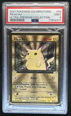 2021 Pokemon Celebrations Pikachu Ultra Premium Collection #58 PSA 9 MINT - Image 1