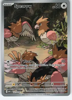 Spearow - 151/132 Illustration Rare Holo ME01: Mega Evolution NM Pokemon - Image 1