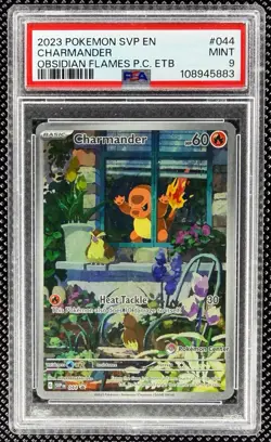 CHARMANDER PSA 9 2023 POKEMON SVP EN #044 OBSIDIAN FLAMES PC ETB 837 - Image 1