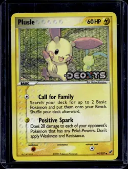 2005 Pokemon EX Deoxys Plusle Reverse Holo #44/107 - Image 1