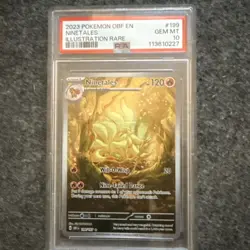 2023 Pokemon Obsidian Flames Ninetales Illustration Rare 199/197 PSA 10 GEM MINT - Image 1