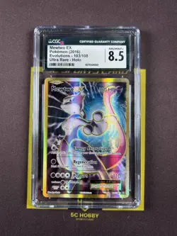 2016 Pokemon Evolutions 103/108 Ultra Rare Holo Mewtwo EX CGC 8.5 FCJS - Image 1