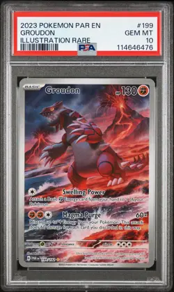 Pokemon Paradox Rift Groudon 199/182 PSA 10 GEM MINT - Image 1
