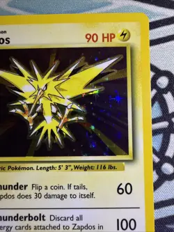 Pokemon Base Set Zapdos 16/102 Unimited Holo Rare - Vintage Pokemon - Image 3