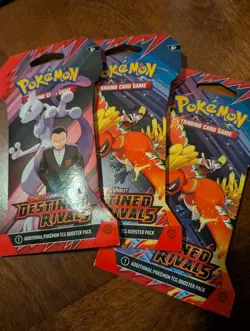3x Pokemon TCG Destined Rivals Sleeved Booster Packs - Sealed - Mewtwo & Ho-Oh - Image 1