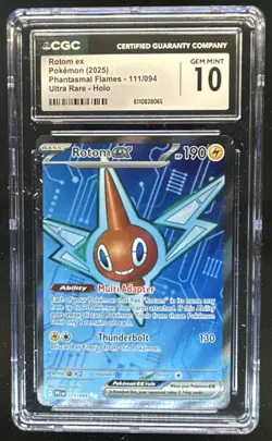2025 Pokemon Phantasmal Flames Rotom ex Ultra Rare #111/094 CGC 10 - Image 1