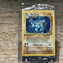 Pokemon TCG Machamp Holo Rare 1st Edition 8/102 Factory Sealed - Image 1