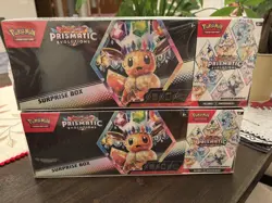 (2) Pokemon TCG Prismatic Evolutions 2 pack booster bundle & surprise box - Image 1