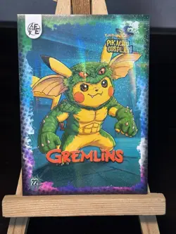 Gremlins Pikachu #22 - Galaxy Holo - Electric Pikachu Cosplay Pokemon SP ZL13 - Image 1