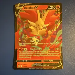 Pokemon Delphox V 027/196 Lost Origin Ultra Rare HP210 Magical Fire 120 Holo En… - Image 1