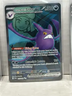 Pokemon TCG Destined Rivals #217/182 Team Rocket's Crobat ex - Image 1