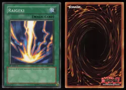 Raigeki LOB-053 Super Rare 1st Edition GLOSSY Yu-Gi-Oh - Image 3