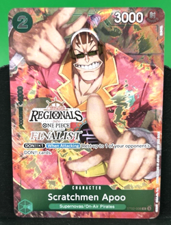 One Piece Scratchmen Apoo Offline Regional FINALIST ST02-008 Foil Card English - Image 2