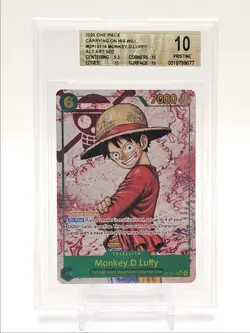 MONKEY D. LUFFY 2025 ONE PIECE PROMOS ALTERNATE ART SECRET 13-118 BGS 10 Q1404 - Image 1