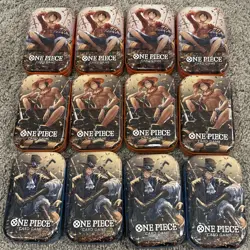 One Piece Vol 2 Mini Tin Pack Set Vol 2 OP-13 Factory Sealed Tins - Lot of 12 - Image 1
