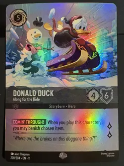 Disney Lorcana - Donald Duck - Along for the Ride - 220/204 Winterspell Epic - Image 1
