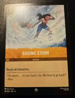 Raging Storm 28/204 Super Rare Winterspell Disney Lorcana TCG - Image 1