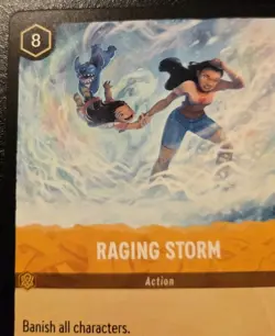 Raging Storm 28/204 Super Rare Winterspell Disney Lorcana TCG - Image 2