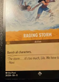 Raging Storm 28/204 Super Rare Winterspell Disney Lorcana TCG - Image 4
