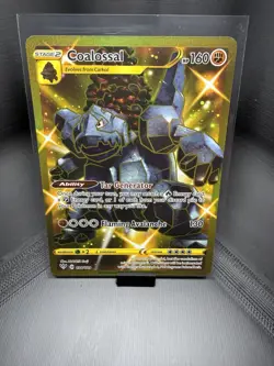 Coalossal 198/189 Swsh03: Darkness Ablaze Gold Secret Rare Pokemon TCG Card - Image 1
