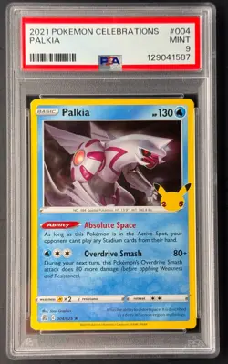 Palkia 004/025 – PSA 9 – Celebrations 25th Anniversary 2021 Pokemon Card - Image 1