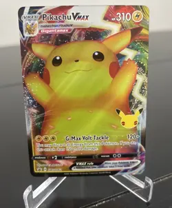 Pokemon Pikachu VMAX SWSH062 Celebrations Black Star Promo Card - Image 1