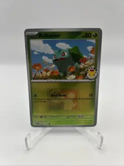 001/132 Bulbasaur 2026 Pokemon Day League Stamped Promo Card Mega TCG Play - Image 1