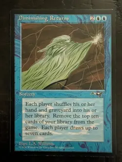Diminishing Returns MTG Alliances Rare Blue Sorcery Vintage Magic Card LP - Image 1