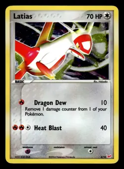 Latias 4/10 Holo Rare Ex Latias & Latios Trainer Kit Pokemon Card - Image 1
