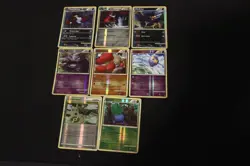 8 Pokemon Card Lot EX-PL Reverse Holos HGSS Undaunted(Metagross, Murkrow+) - Image 1