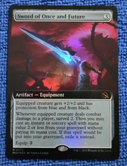 MTG 1x English Sword of Once and Future (Extended Art) Foil March of the Machine - Image 1