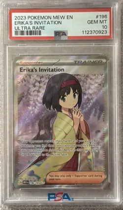 Pokemon TCG Erika's Invitation Scarlet & Violet Holo Ultra Rare Card 196/165 - Image 1