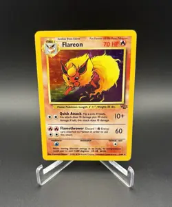1999 Pokemon Jungle Unlimited Flareon Holo Rare Card #3/64 - Image 1