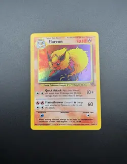 1999 Pokemon Jungle Unlimited Flareon Holo Rare Card #3/64 - Image 3