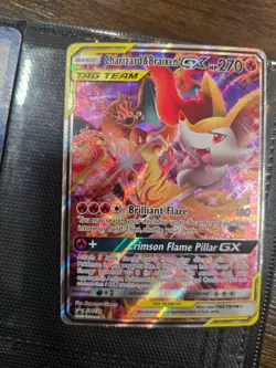 Pokemon Charizard & Braixen GX SM230 Sm Promo TAG TEAM Holo 270 HP Card - Image 1