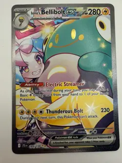 Iono's Bellibolt EX Sir 183/159 SV09 Holo Pokemon TCG Card Journey Together - Image 1
