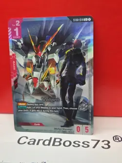 🔥 Valiant ST08-014 C+ Gundam Card Game . Flash of Radiance FOIL - Image 3